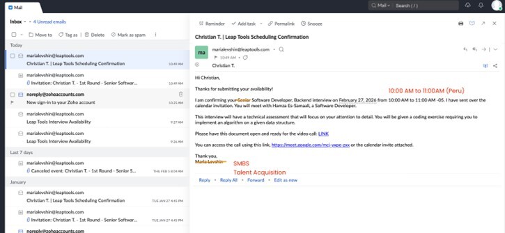 Leap Tools Interview Step 3.1